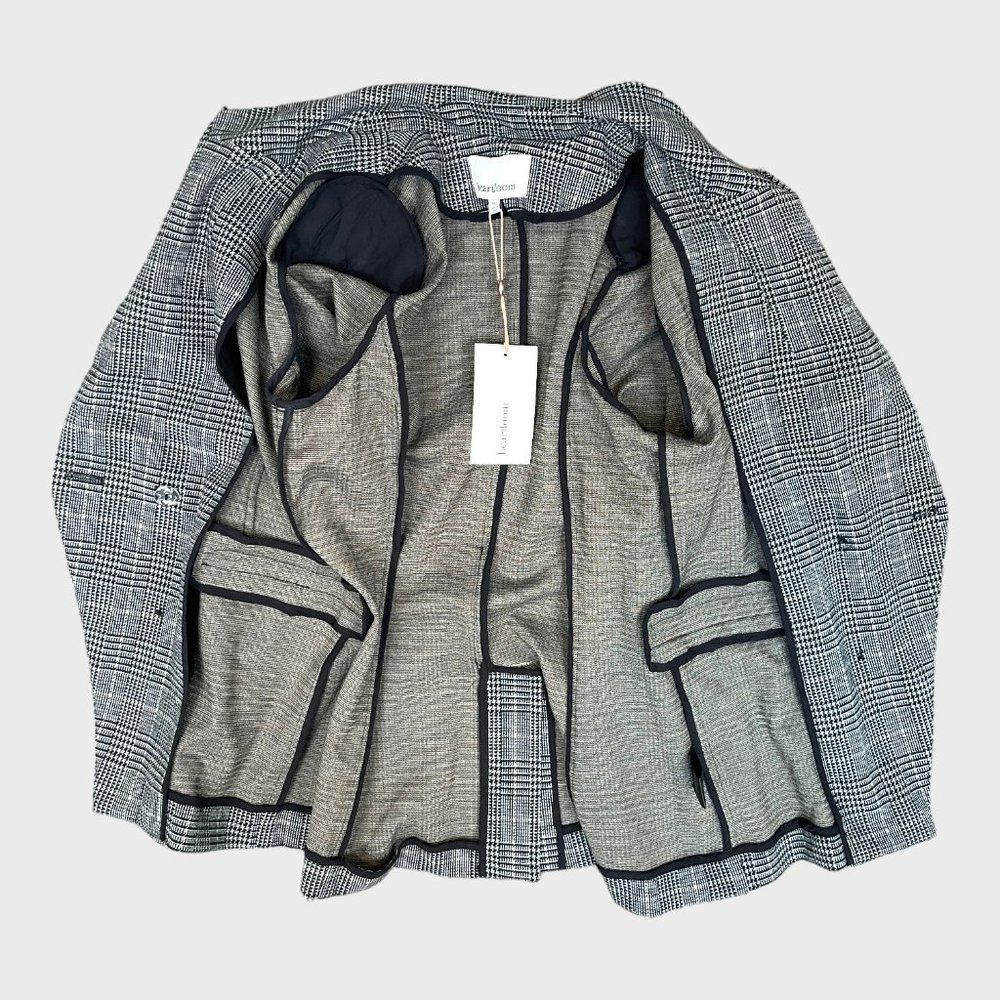 NWT Heartloom Women's Edie Plaid Houndstooth Blazer Coat Jacket Size Medium - Picture 8 of 12